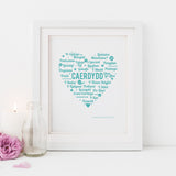 Caerdydd / Cardiff print - Draenog
