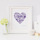Personalised engagement print - Leah & Carl - Draenog