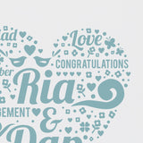 Personalised engagement print - close up - Draenog