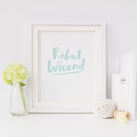 Print Rebal Wicend Welsh print