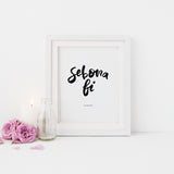Sebona Fi Welsh print