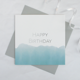 Happy birthday silver foil card - Draenog