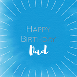 Happy birthday Dad silver foil card - Draenog