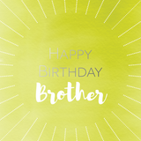 Happy birthday Brother silver foil card - Draenog