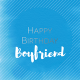 Happy birthday boyfriend silver foil card - Draenog