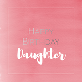 Happy birthday Daughter silver foil card - Draenog