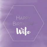 Happy birthday Wife silver foil card - Draenog